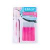 Ekulf PH Professional Mellanrumsborste - 18 st - Flera Strl. - 0,4 mm - Rosa