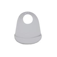 Tiny Tot haklapp av silikon - ljusgrå