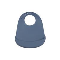 Tiny Tot haklapp av silikon - himmelblå