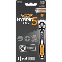 BIC Hybrid 5 Flex rakhyvel + 4 huvuden