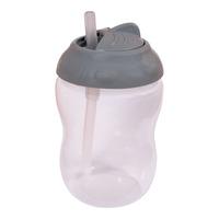 Filibabba Mugg med pop-up sugrör - Dark Grey