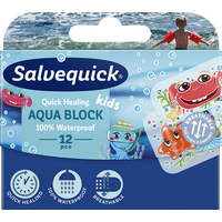Salvequick Aqua Block Kids Plåster - 12 st