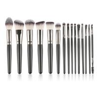 Happy Makeupborstar Svart/krom - 15 st