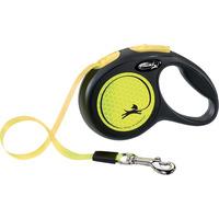 Flexi Hundkoppel New Neon band S, 5 m, 15 kg - gul