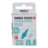 Tandex Flexi Mellanrumsborste - 6 st - 0,35 mm = PHD 0,6 Turquise