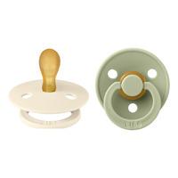 BIBS Colour Latex Symetrisk Napp Ivory/Sage - Flera storlekar