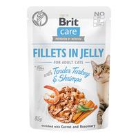 Brit Care Cat våtfoder med kalkon & räkor i gele - 85 g