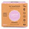 Ginger Organic Tampon Normal eko - 100% ekologisk mjuk bomull för bästa komfort - för normal blödning