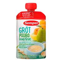 Semper Fruktgröt med päron, aprikos och banan 6 mån+ - 120 g