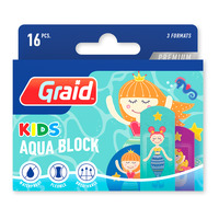 Graid Aqua Block Kids Premium Plåster Sjöjungfrur - 16 st