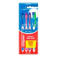 Colgate Extra Clean Medium Tandborstar 4-pack