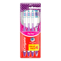 Colgate Zig-Zag Antibac Soft Tandborste - 4-pack
