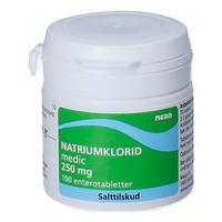 Natriumklorid 250 mg - 100 tabletter
