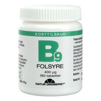 Natur-Drogeriet B9 Folsyra 400 µg - 180 tabletter