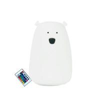 Rabbit & Friends silikonlampa 16 cm (USB) fjärrkontroll - vit