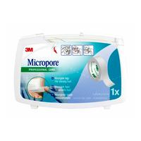 Micropore tape m. dispenser 1,25 cm x 9,14 m - vit
