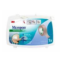 Micropore Tape hudfärg med hållare - 1,25 cm x 9,14 m