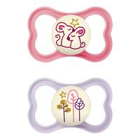 MAM Air Night Silikon Rosa/Lila 16-36 mån. - 2 st