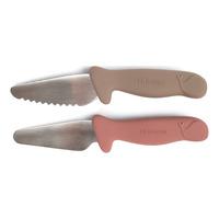 Filibabba Knivset barn - 2-pack - Warm Grey + Rose - 2 st
