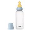 BIBS Baby Bottle Round Latex 270 ml Medium Flow - Baby Blue