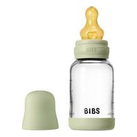 BIBS Glass Baby Bottle Round Latex 120 ml Slow Flow Sage - 1 st