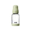 BIBS Glass Baby Bottle Round Latex 120 ml Slow Flow Sage - 1 st