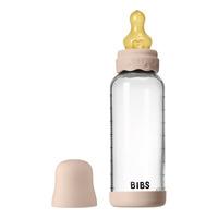 BIBS Glass Boheme Baby Bottle Round Latex 240 ml Medium Flow Blush - 1 st