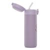 Reer vattenflaska med sugrör lila - 1 st