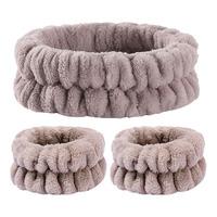 UNIQ Spa Blush Hårband och Handledsband - 3 st