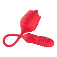 Teazers Rose Vibrator with Thrusting Dildo - 1 st