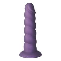 Baseks Swirly Lila Silikone Dildo 17,5 cm