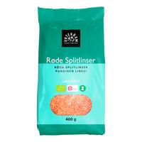 Urtekram Röda Splitlinser, eko - 400 g