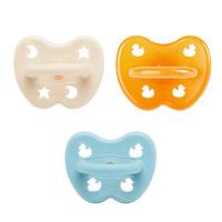 Hevea Napp, Trial Trio-Pack, Newborn 0 mån+, Natural, Milky White & Baby Blue - 3 st