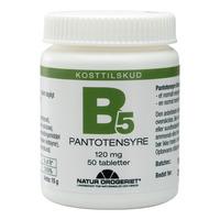 Natur-Drogeriet B5 Pantotensyre 120 mg - 50 tabletter