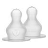 BIBS Baby Bottle Nipple Round Silicone Thick Flow - 2 st