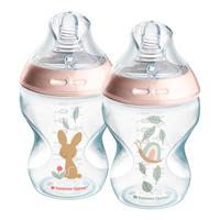 Tommee Tippee Natural Start Nappflaska 260 ml - Deco Pink - 2 st