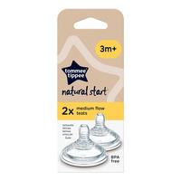 Tommee Tippee Natural Start Medium Flow Flasknapp (+3 mån.) - 2 st