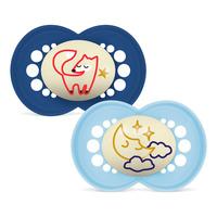 MAM Original Night Napp Blå/Vit 16-36 mån. - 2 st