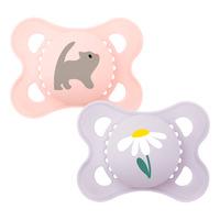 MAM Original Silikon Napp Rosa/Lila 0-6 mån. - 2 st