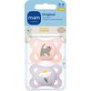 MAM Original Naturgummi Napp Rosa/Lila 0-6 mån. - 2 st