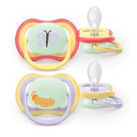 Philips Avent Napp Ultra Air Nighttime 0-6 mån. - gul, lila - 2 st